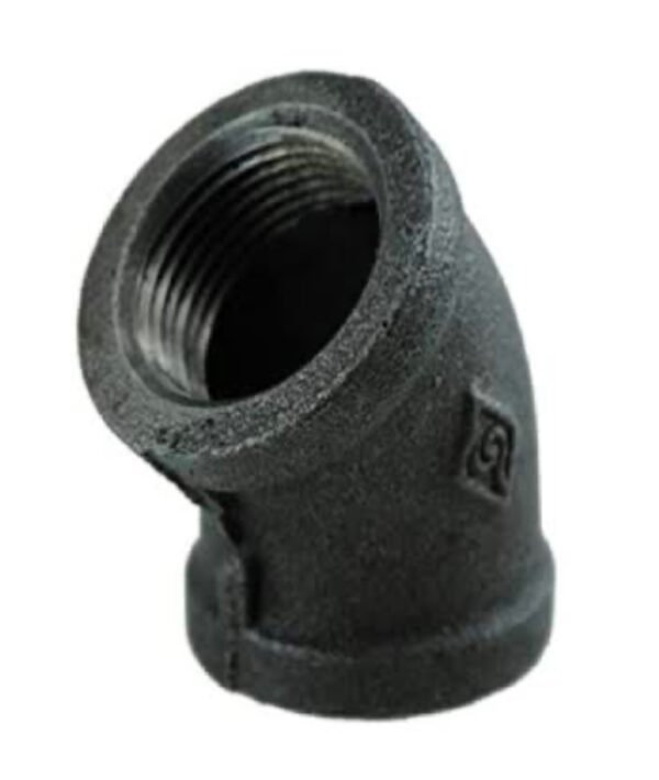 048 CODO DE ACERO AL CARBON ROSCADO NPT X 45° 150LBS Y 3000LBS