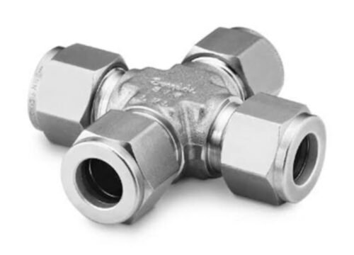 CONECTOR CRUZ DE INOXIDABLE PARA TUBING CON TERMINALES OD Y NPT